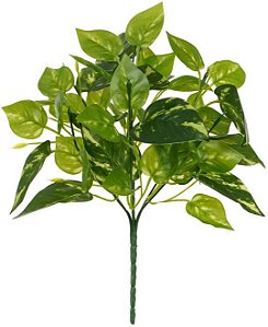 Planta Artificial Folhagem Jiboia Forracao Real Toque X42 Verde Creme 35cm